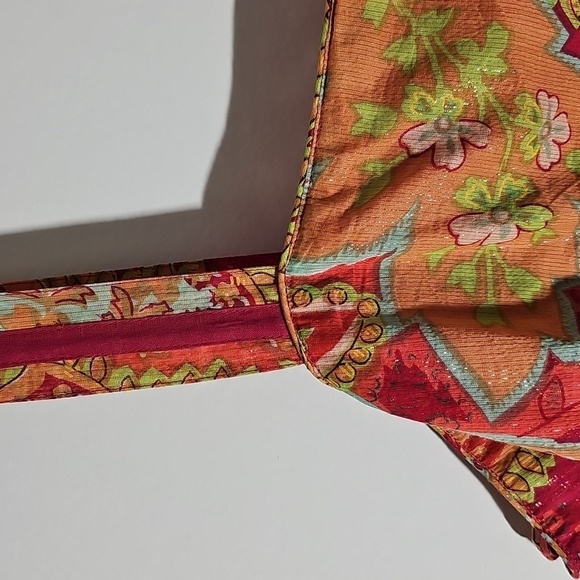 Red and Orange Paisley Sundress, Top, Coverup. By UNIQUE. Size 22/24. - Picture 2 of 9